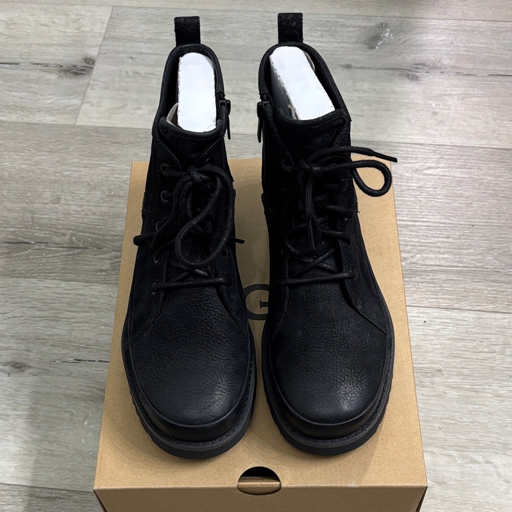 UGG Black Leather Deconstructed Lace Size 9